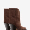 Leyane High-Heeled Suede Calfskin Leather Cowboy Boots