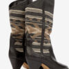 Lijita Leather and Jacquard Cowboy Boots