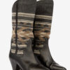 Lijita Leather and Jacquard Cowboy Boots
