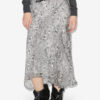 Lisanne Burnout Velvet Midi Skirt