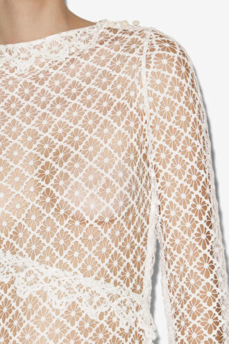 Lisia Long Sheer Lace Dress