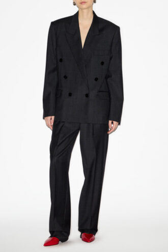 Liska Pleated Glen Plaid Wool Pants