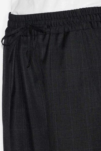 Liska Pleated Glen Plaid Wool Pants