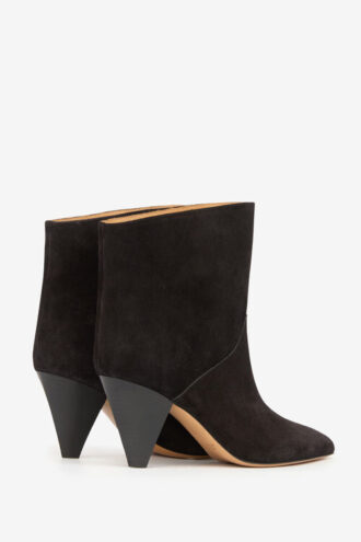 Loline High-Heeled Suede Calfskin Leather Boots