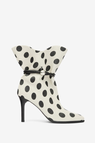 Lolya Polka Dot Leather Ankle Boots