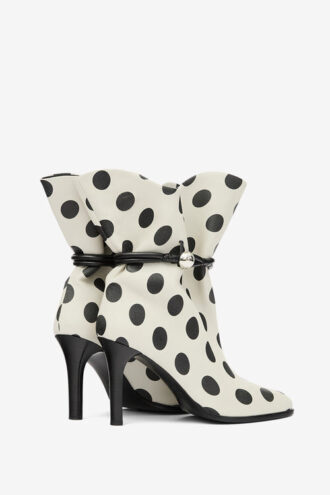 Lolya Polka Dot Leather Ankle Boots