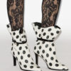 Lolya Polka Dot Leather Ankle Boots