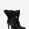 Lolya Suede Leather Boots with Rhinestones