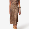 Lonea Draped Floral Silk Jacquard Top
