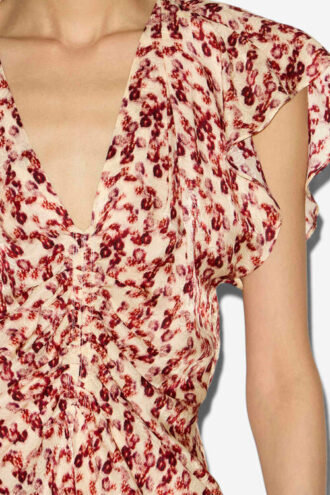 Lonea Flowing Patterned Jacquard Top