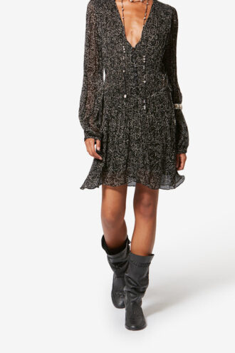 Loriena Short Printed Muslin Dress