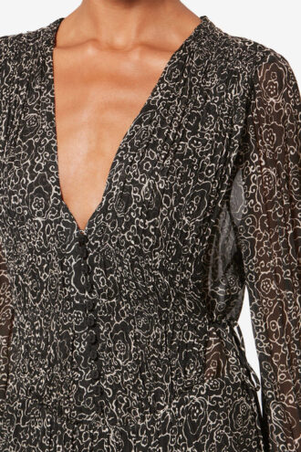 Loriena Short Printed Muslin Dress