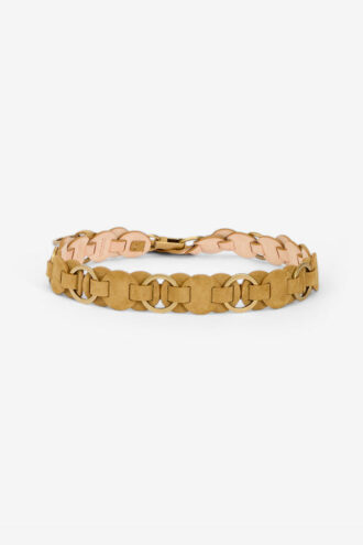 Lota Belt Interlaced with Rings and Suede Leather