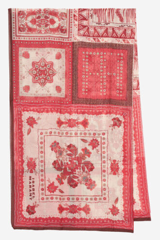 Luana Cotton and Silk Bandana Print Pareo