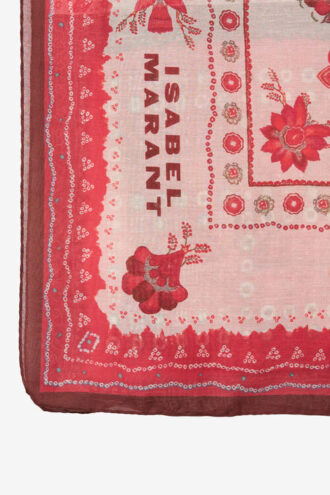 Luana Cotton and Silk Bandana Print Pareo