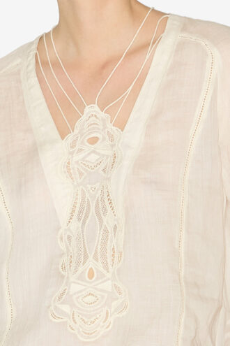 Luna Embroidered Ramie Blouse