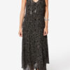 Luxie Long Printed Muslin Dress with Thin Straps