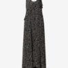 Luxie Long Printed Muslin Dress with Thin Straps