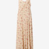 Luxie Long Printed Muslin Dress with Thin Straps