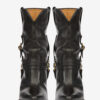 Lyka Leather Cowboy Boots with Straps