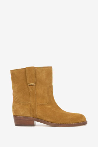 Lylie Camargue Boots in Suede Calfskin Leather