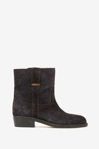 Lylie Camargue Boots in Suede Calfskin Leather