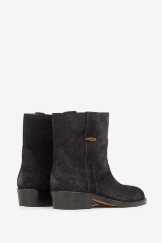 Lylie Camargue Boots in Suede Calfskin Leather