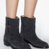 Lylie Camargue Boots in Suede Calfskin Leather