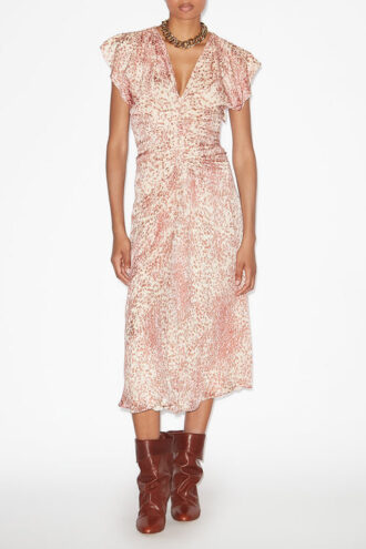 Lyndsay Burnout Velvet Midi Dress