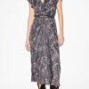 Lyndsay Printed Gathered Midi Dress