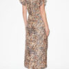 Lyndsay Printed Gathered Midi Dress