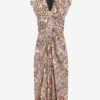 Lyndsay Printed Gathered Midi Dress