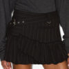 Maddy Virgin Wool Tennis Stripe Mini Skirt