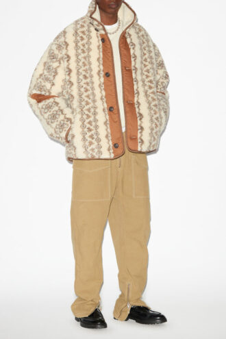 Madeo Reversible Printed Shearling Style Coat