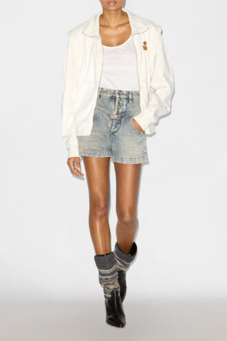 Madilia Zip-Up Jersey Sweatshirt