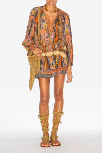 Maelly Printed Silk Shorts