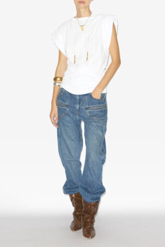 Maisan Draped Short-Sleeve T-Shirt