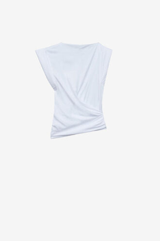 Maisan Draped Short-Sleeve T-Shirt