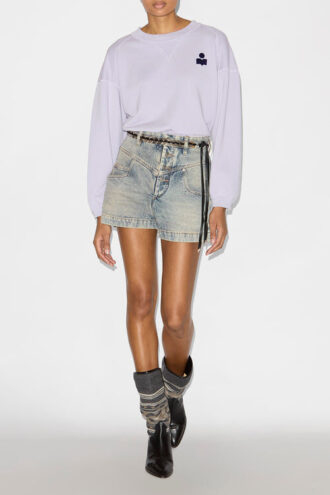 Margo Short Cotton Sweatshirt with Logo