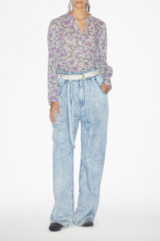 Maria Blouse in Printed Cotton Voile