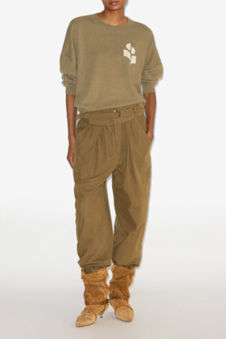 Marisans Cotton and Wool Sweater with Logo