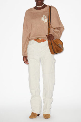 Marisans Cotton and Wool Sweater with Logo