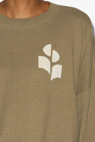 Marisans Cotton and Wool Sweater with Logo