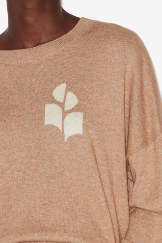 Marisans Cotton and Wool Sweater with Logo