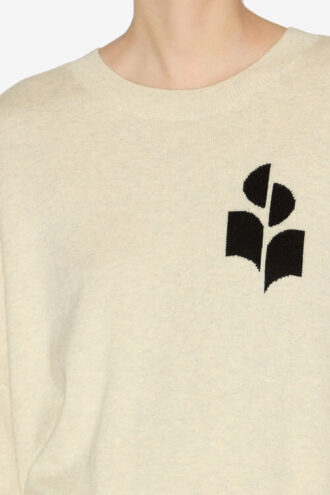 Marisans Logo Sweater in Mixed Cotton