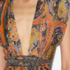 Melissa Long Printed Silk Dress