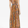 Melissa Long Printed Silk Dress