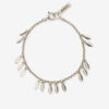 Metal Shiny Leaf Bracelet Con Pendants