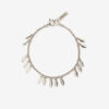 Metal Shiny Leaf Bracelet Con Pendants