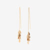 Metal Shiny Leaf Earrings